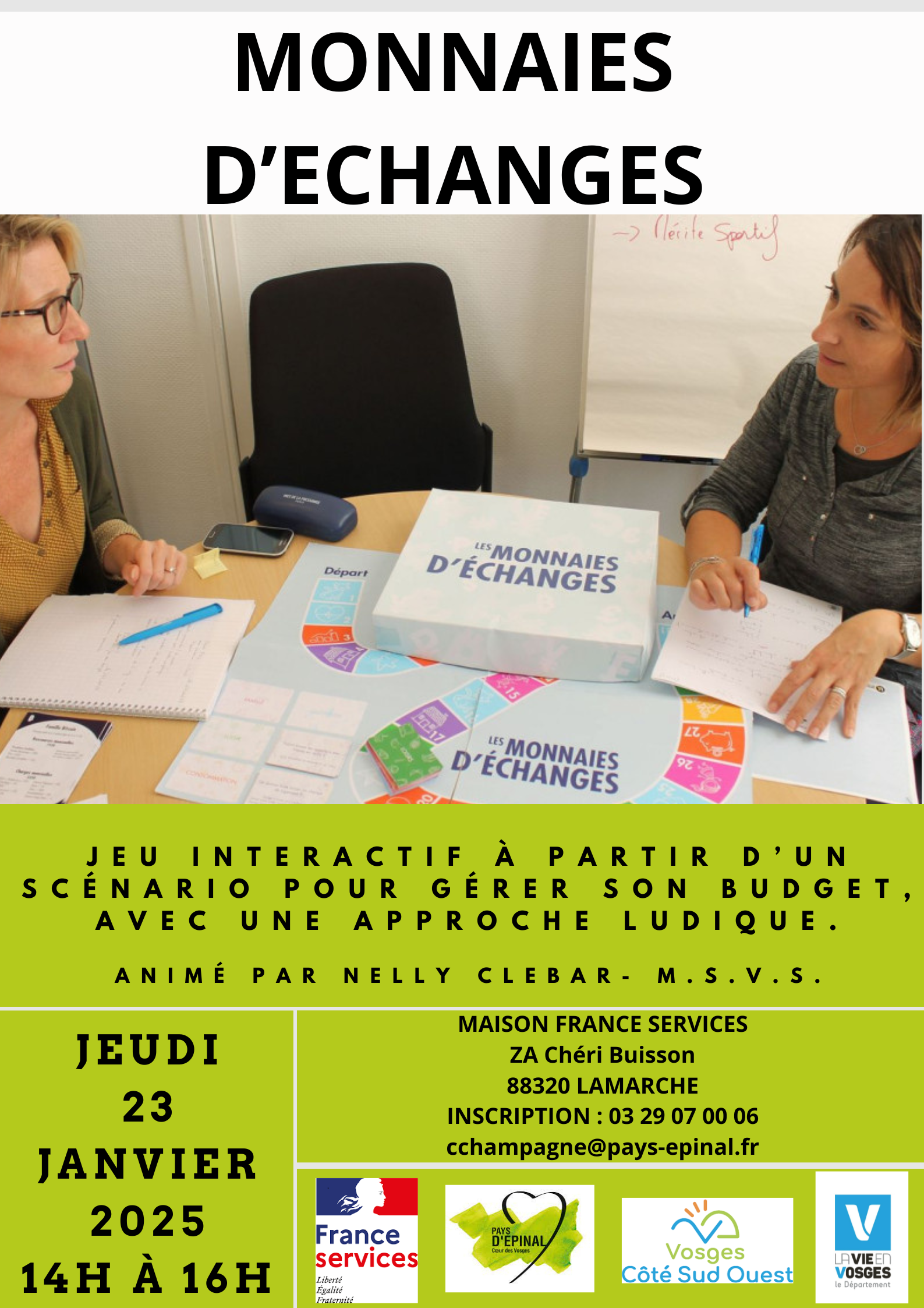 Atelier monnaies déchanges