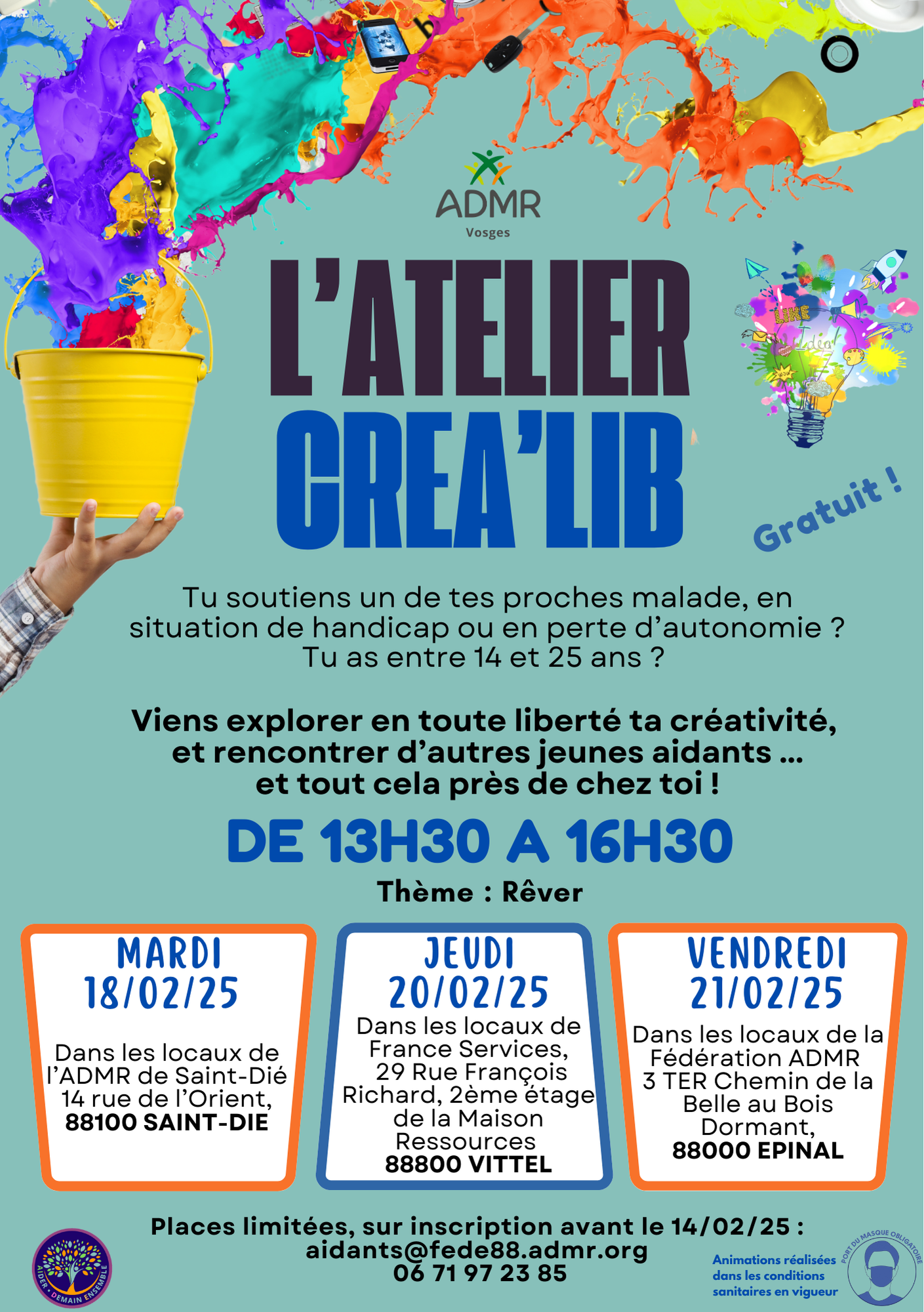 Flyer Atelier CréaLib février 25