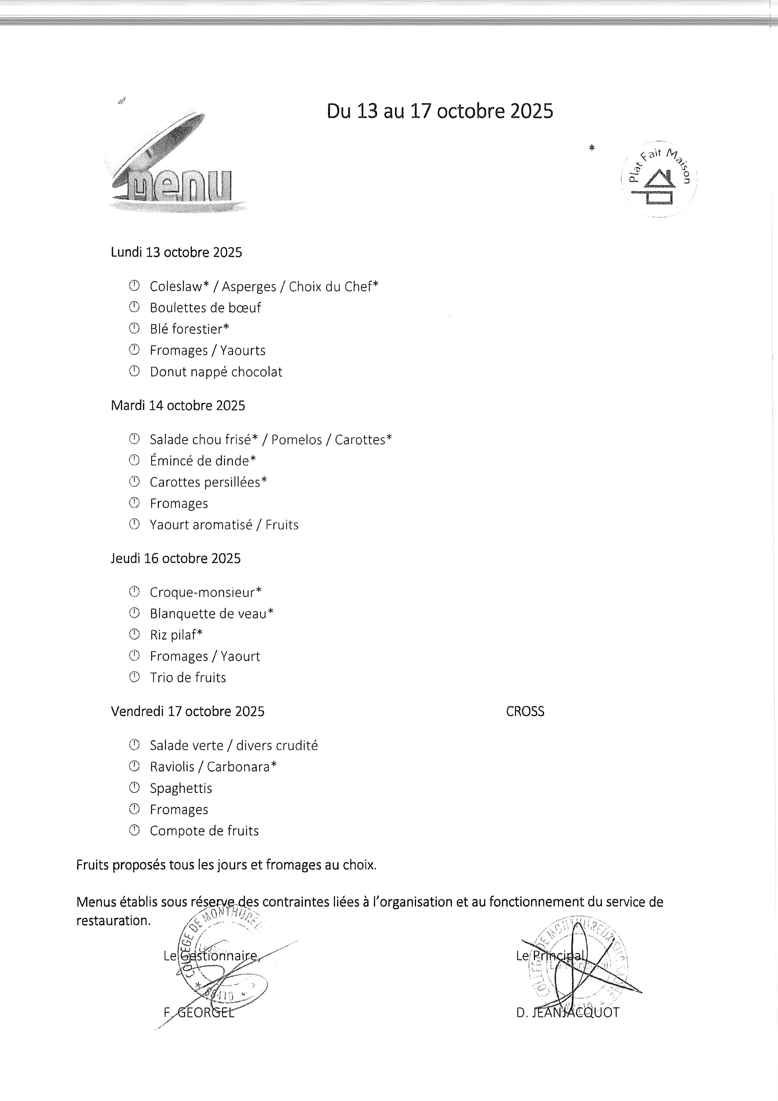 Menus Mthx_sem 42
